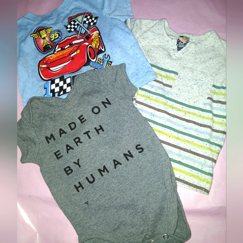 TRIFECTA T's! Car-Themed 12mos Tops